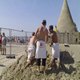 Scheveningen Scultore di Sabbia mentre lavorano